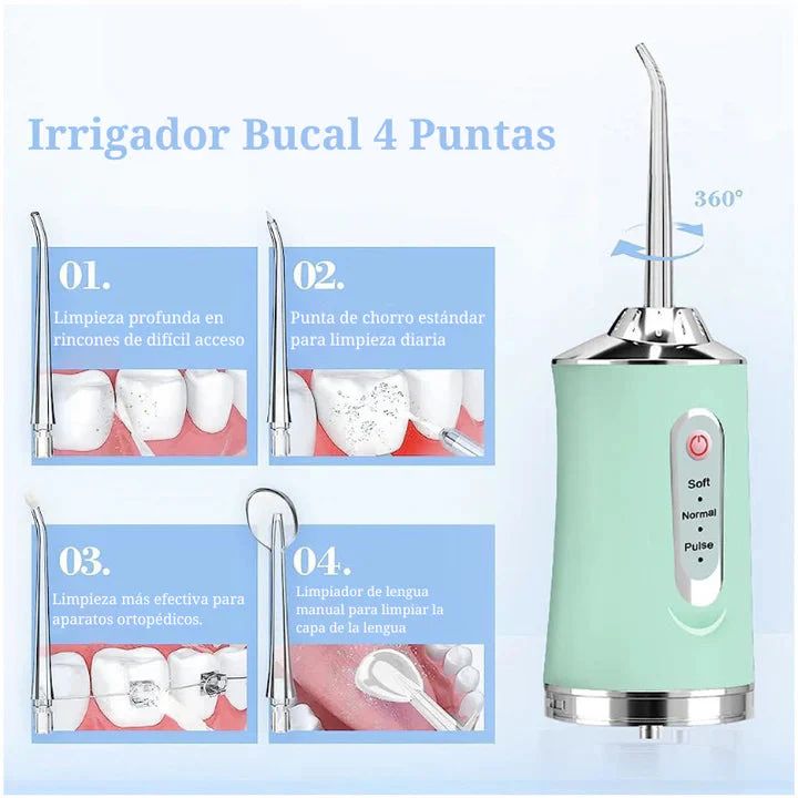 Irrigador Bucal Recargable | Elimina el mal aliento en segundos